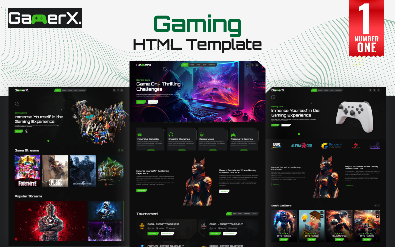 GamerX – Mehrzweck-Gaming-HTML-Vorlage | Spieleladen | Gamer, Online-Streamer und Spieleblogs