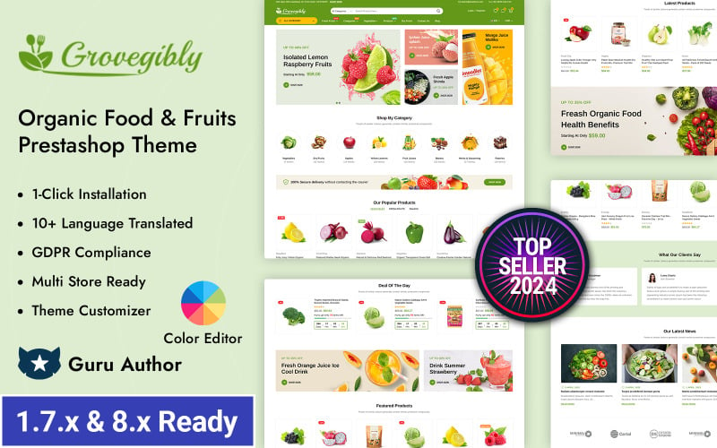 Grovegibly - Organic Food & Grocery Store Prestashop Responsive Theme