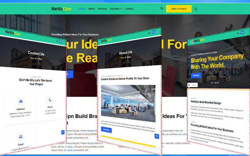 NettaCPN - Сервисная компания - Информационная компания - Шаблон сайта - Адаптивный Bootstrap