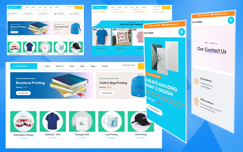 NettaPrint - Printing Bootstrap Responsive Website Mall