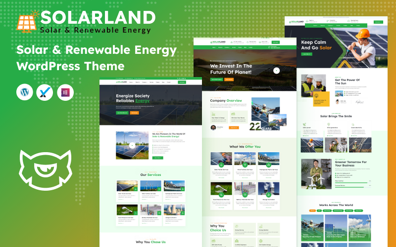 Solarland -太阳能 & 可再生能源WordPress主题