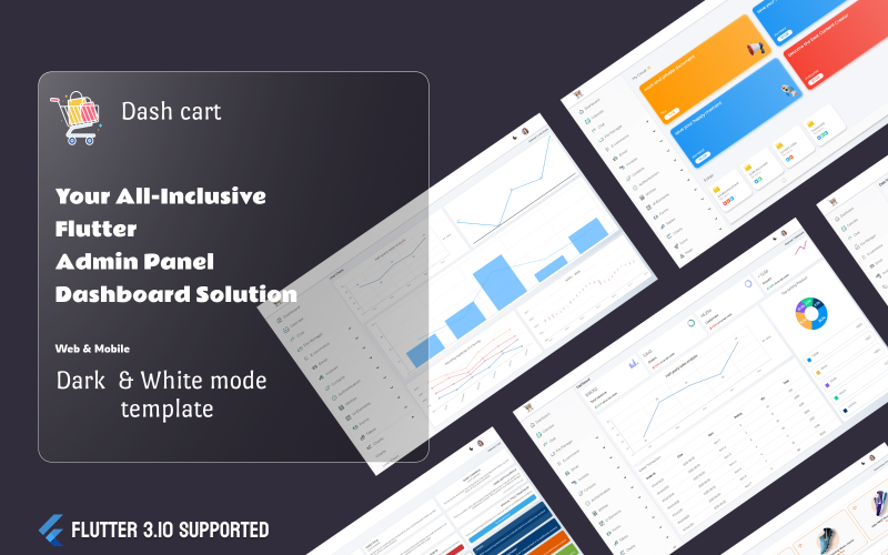 Dashcart -您的全包颤振管理面板仪表板解决方案