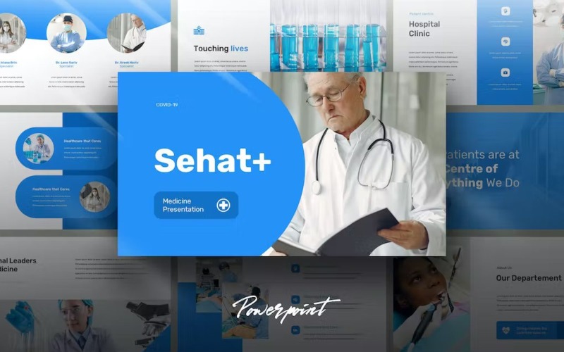 Sehat – Powerpoint-Vorlage für medizinisches Thema