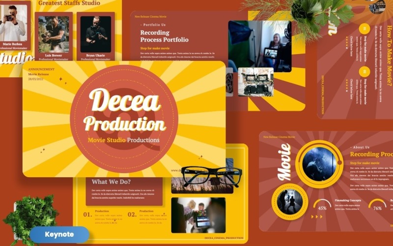 Decea - Film Prodüksiyonu Açılış Şablonu