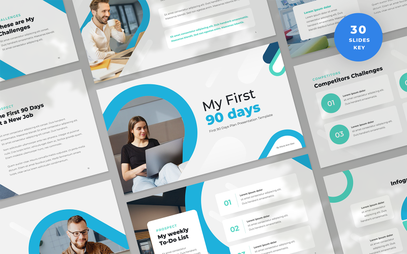 90 Days Work Presentation Keynote Template