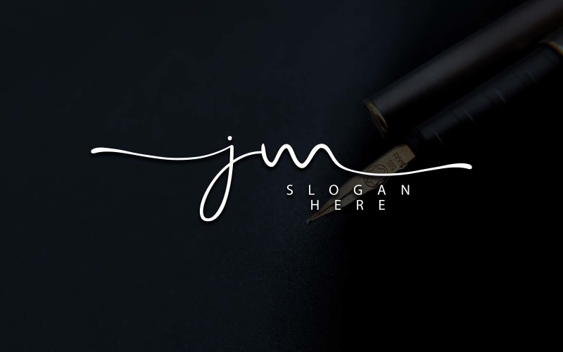 创意摄影JM字母标志设计
