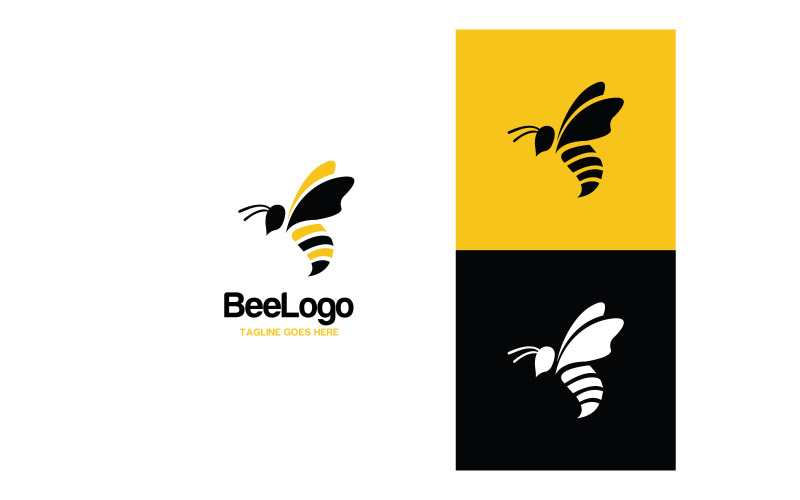 Modèle de logo d'abeille professionnel