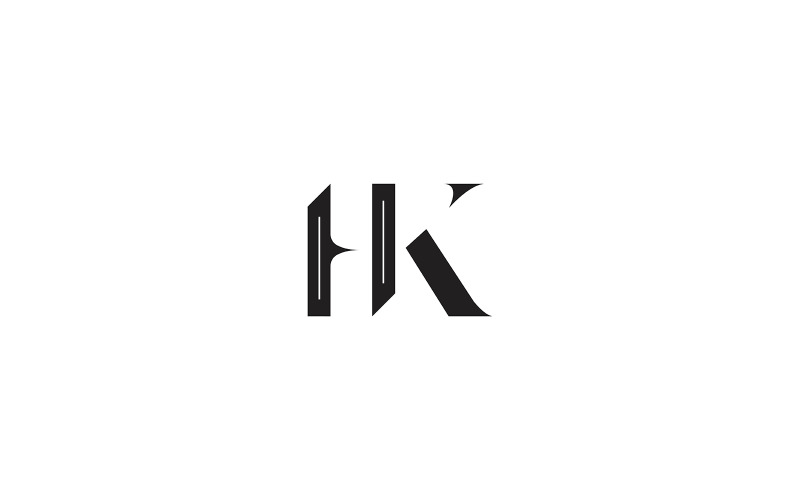 HK字母标志或kh标志，字母HK