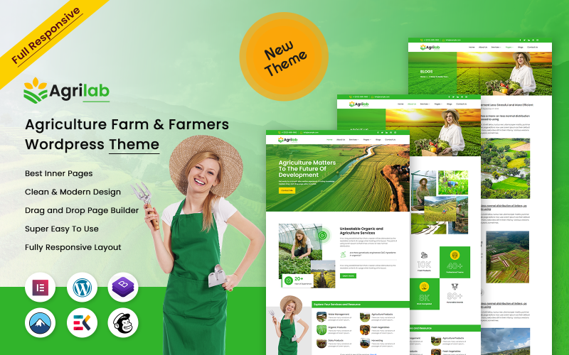 Agrilab - Agriculture Farm & Farmers WordPress-tema