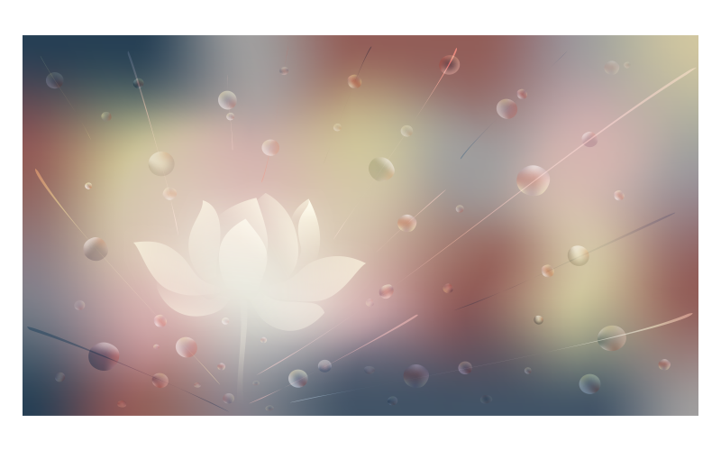 多配色方案背景图像14400x8100px与闪亮的莲花
