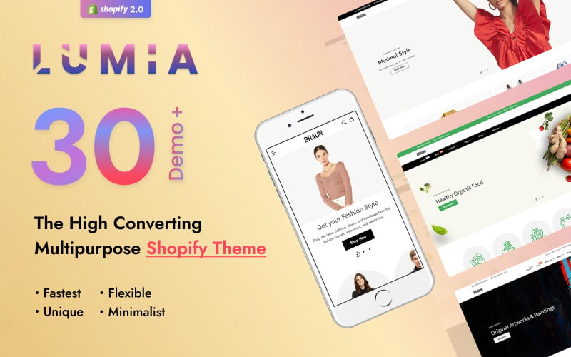 Lumia — uniwersalny motyw Shopify nowej generacji 2.0