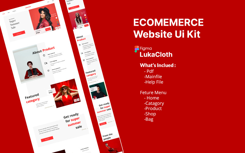 Kledingmode Ecomerce Website Ui Kit