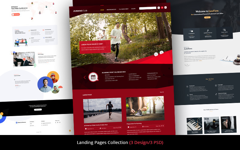 Landing Pages-Sammlung – Eine Sammlung von 3 Landing Pages