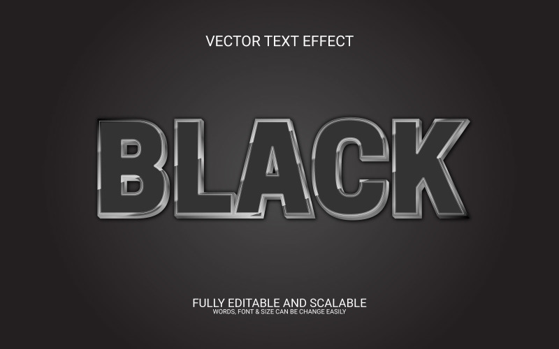 Conception D Effet De Texte Eps Vectoriel Enti Rement Modifiable Noir