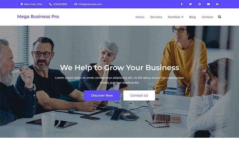 Mega Business Pro - Бизнес-тема Elementor