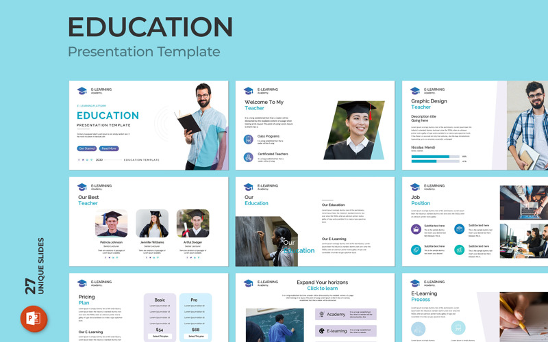 Modelo de layout do PowerPoint para educação