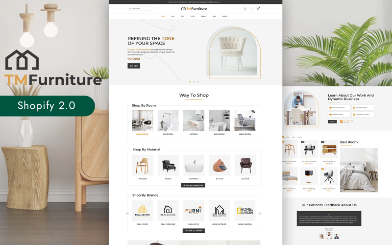 TMFurniture - Tema Shopify 2.0 per negozio di interni e mobili