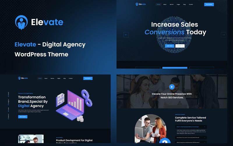 Elevate — motyw WordPress dla agencji cyfrowej