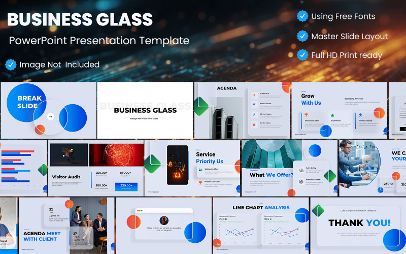 Business-Glass PowerPoint Template