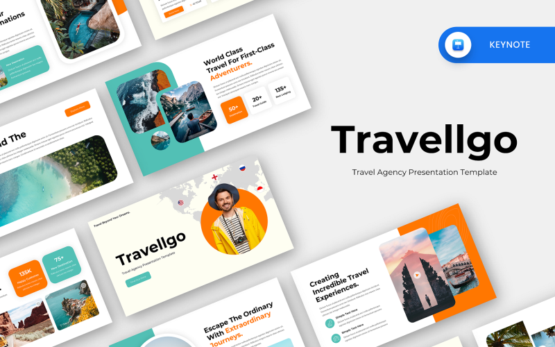 Travellgo — szablon prezentacji biura podróży