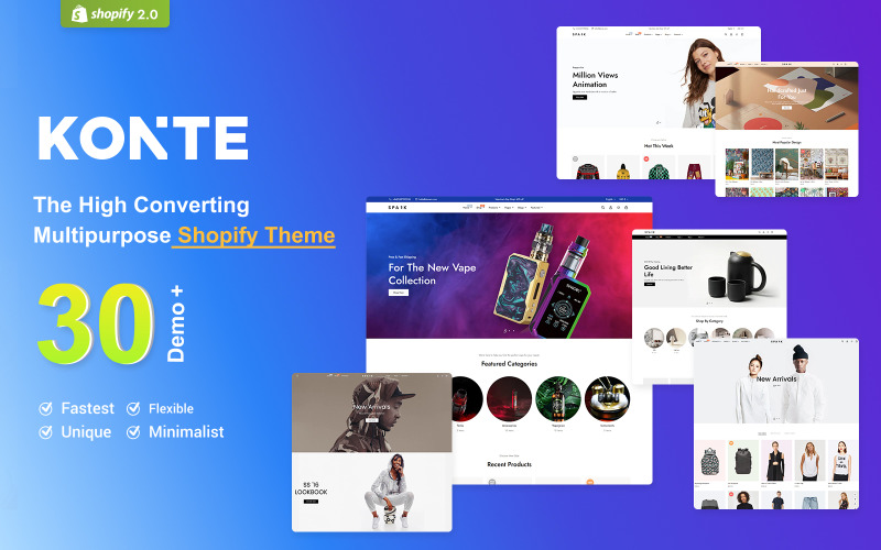 Konte - Nästa generations Multipurpose Shopify Theme OS 2.0