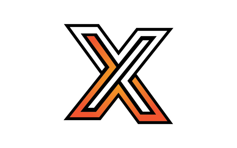 X letter initial logo vector v12