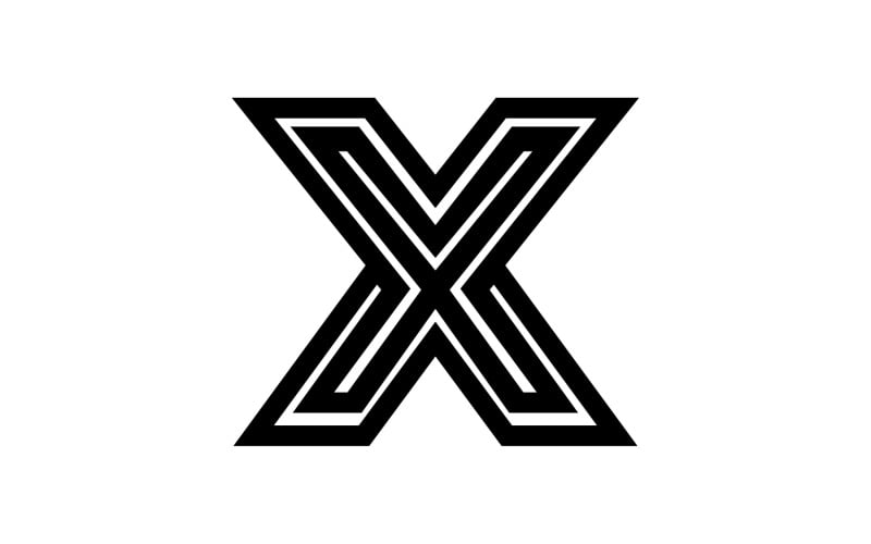 X letter initial logo vector v4