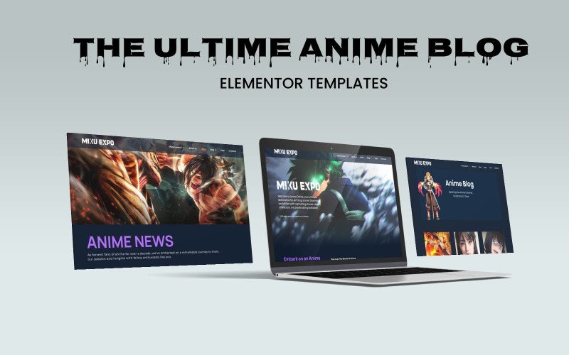 Anime Blogu için Ultimate Elementor Web Kiti