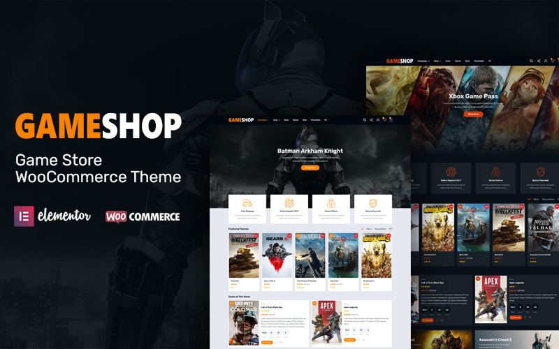GameShop - WordPress WooCommerce主题的游戏商店