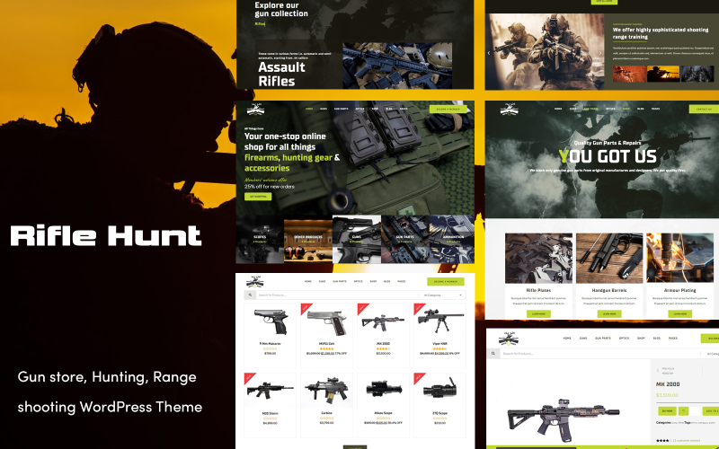 Geweerjacht Gun Shop Woocommerce WordPress-thema