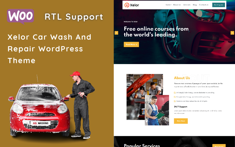 WordPress主题洗车和修理Xelor