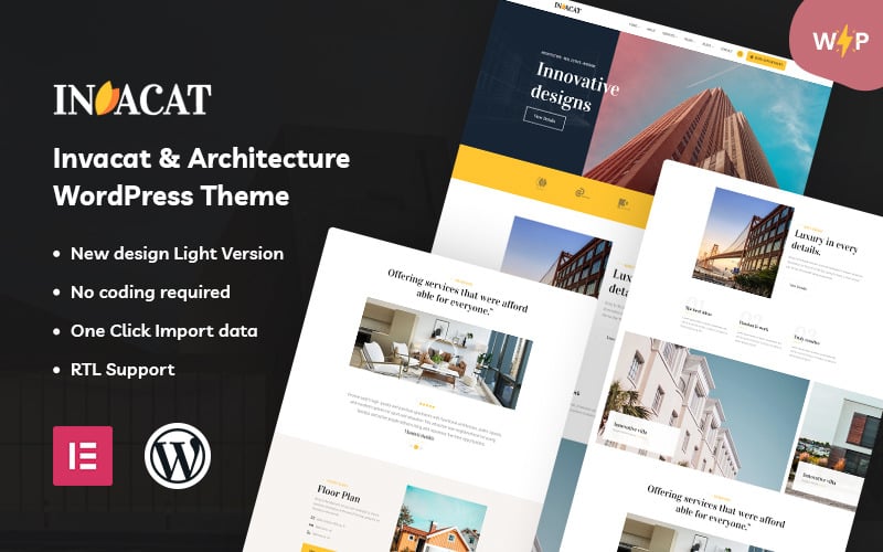 Invacat – motyw WordPress poświęcony architekturze