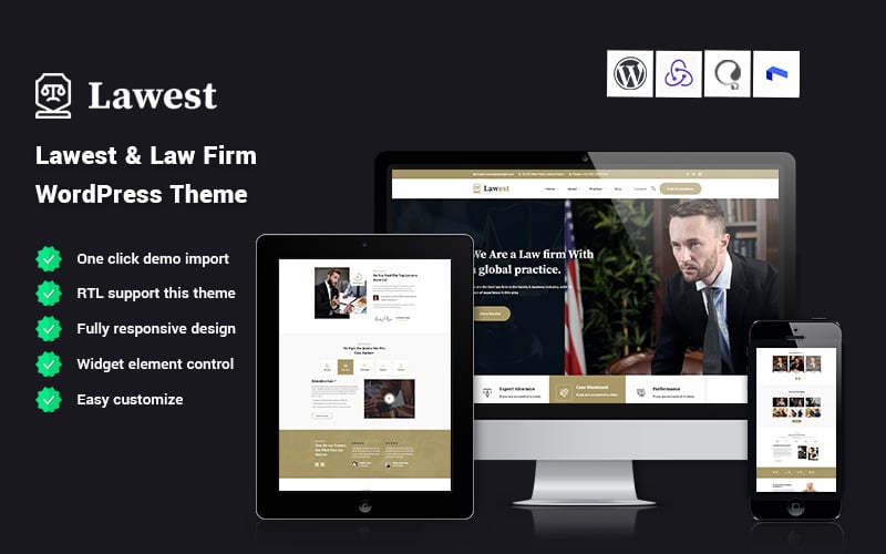 Lawest – WordPress-Layout für Anwaltskanzleien