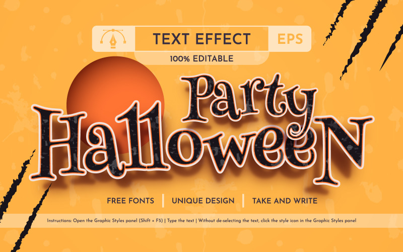 Halloween Party 2 - Editable Text Effect, Font Style