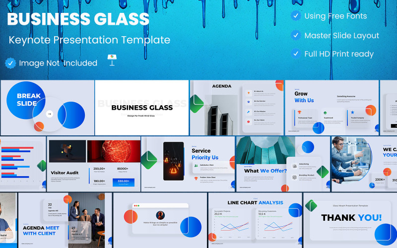 Business-Glass Keynote Presentation Template