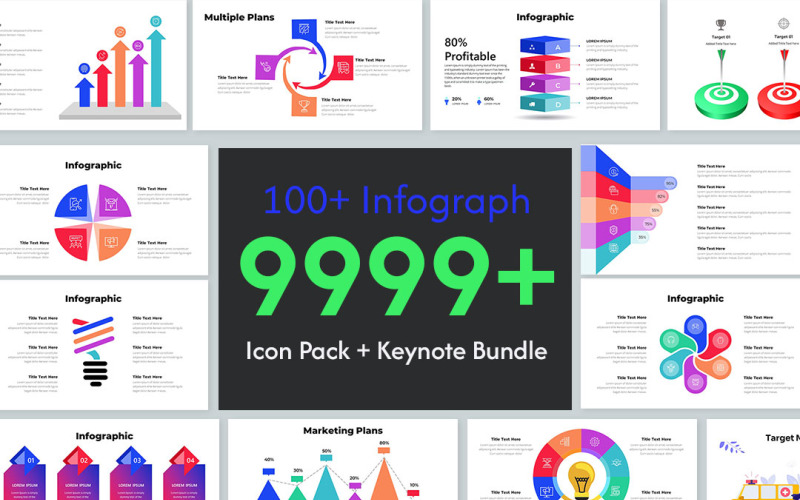 Modelli di keynote infografici per il braccio aziendale