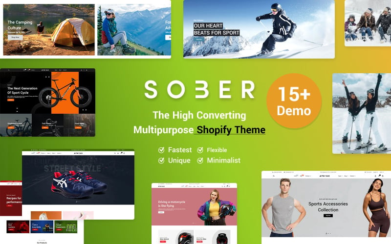 Sober – багатоцільова тема Shopify OS 2.0 наступного покоління