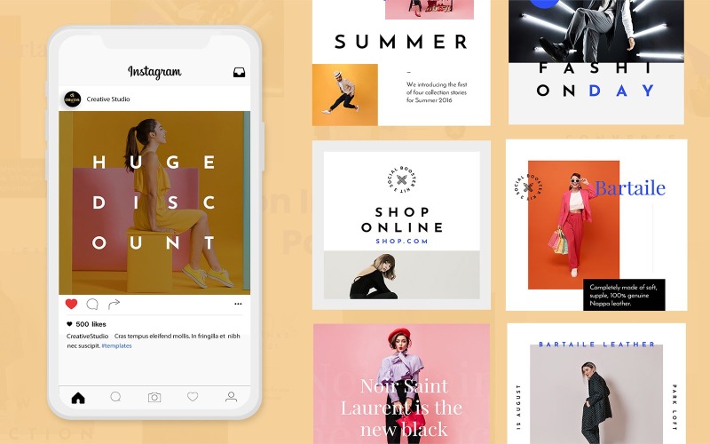 Modèle de publication Instagram de mode Berlile