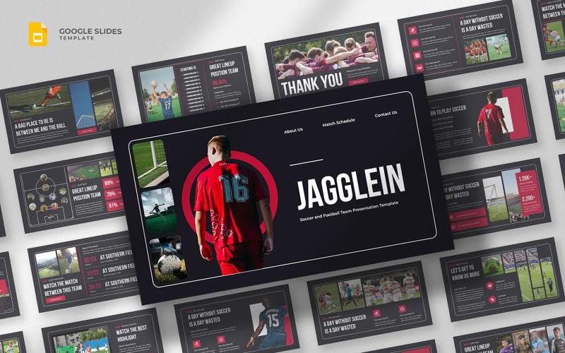 Jagglein – Fußball-Fußball-Google-Slides-Vorlage