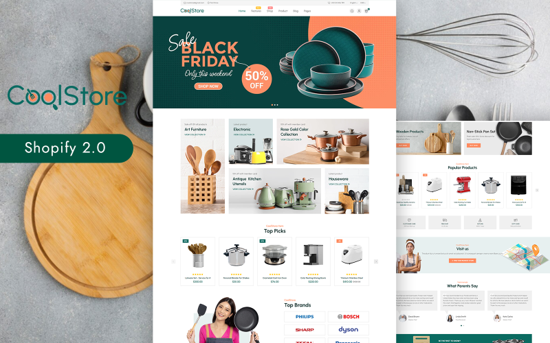 CoolStore – Shopify 2.0 Theme für Küchenmöbelgeschäft