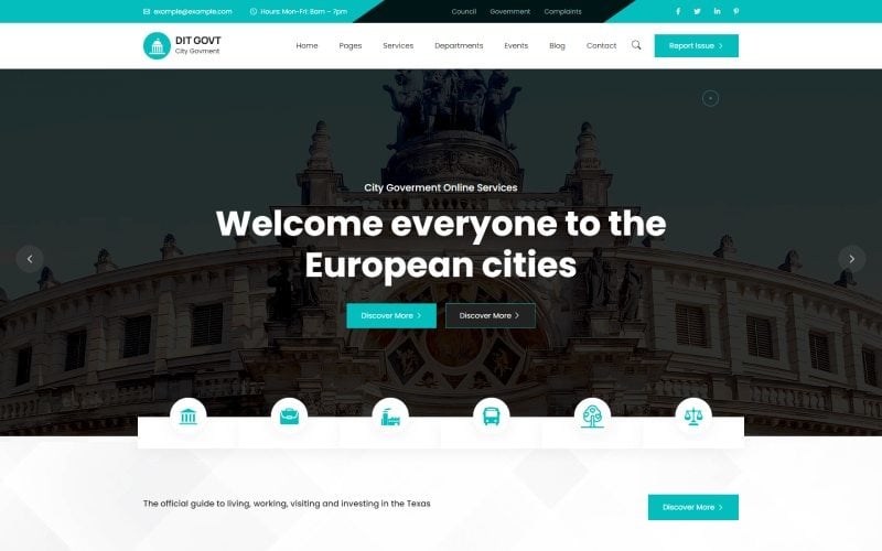 DIT GOVT -市政府HTML5模板