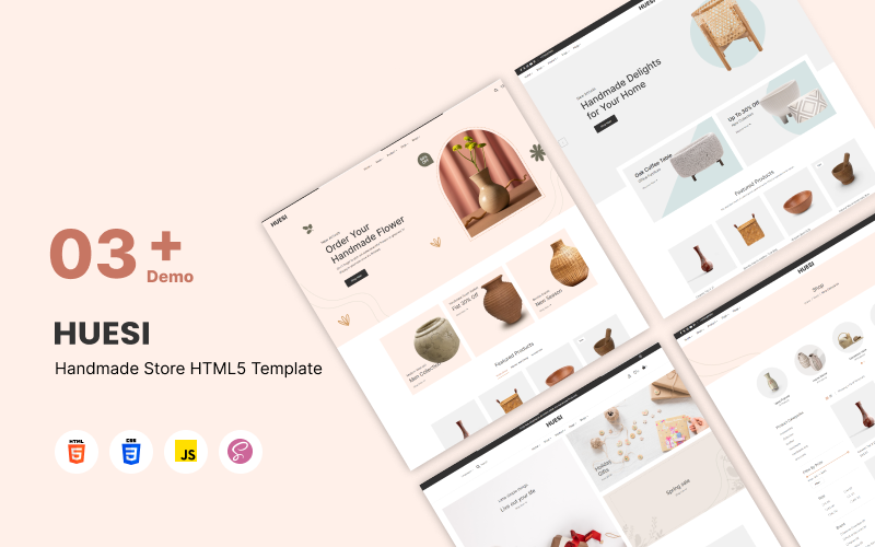 Huesi - Modèle HTML5 de magasin fait à la main