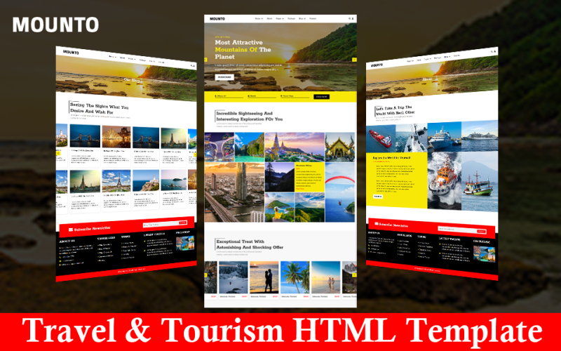 Mounto - HTML-шаблон для путешествий и туризма