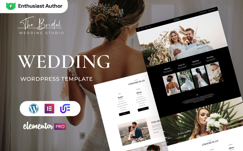 The Bridal - Tema Elementor de WordPress para estudio de bodas