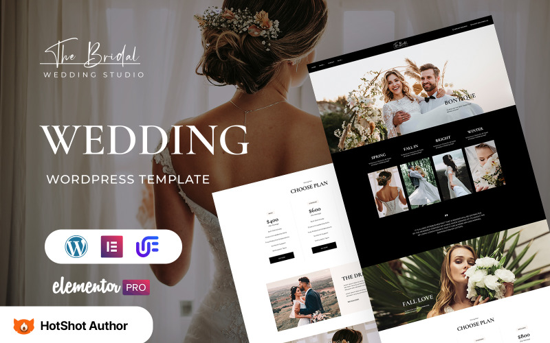 The Bridal - Tema WordPress Elementor do estúdio de casamento