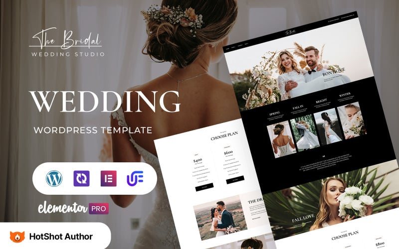 The Bridal – Thème WordPress Elementor pour Wedding Studio