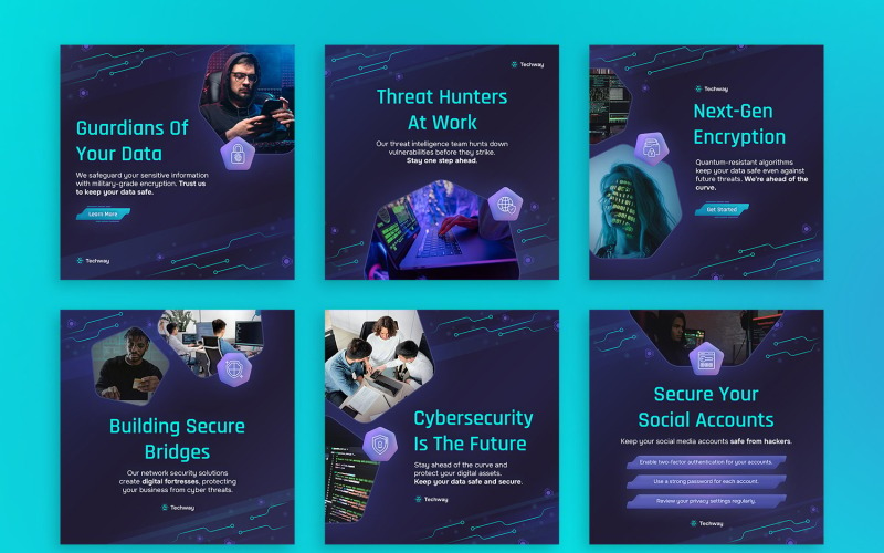 Banner-Vorlagen für Cybersicherheit
