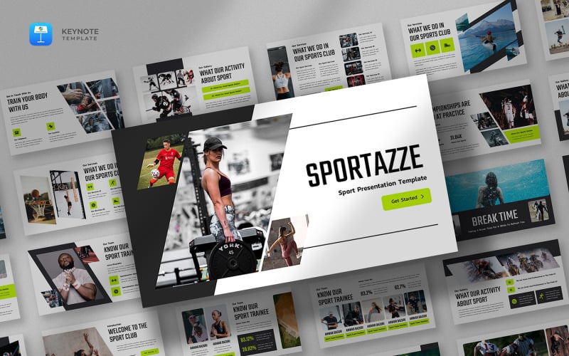Sportazze — Шаблон Keynote для спорта