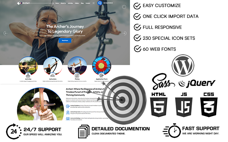 Archeri - Tema WordPress de tiro com arco