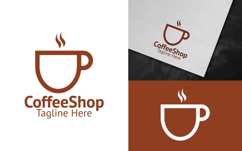 咖啡店标志模板设计